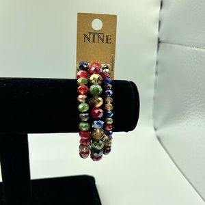 Nine 3 Strand Stretch‎ Bracelet NEW